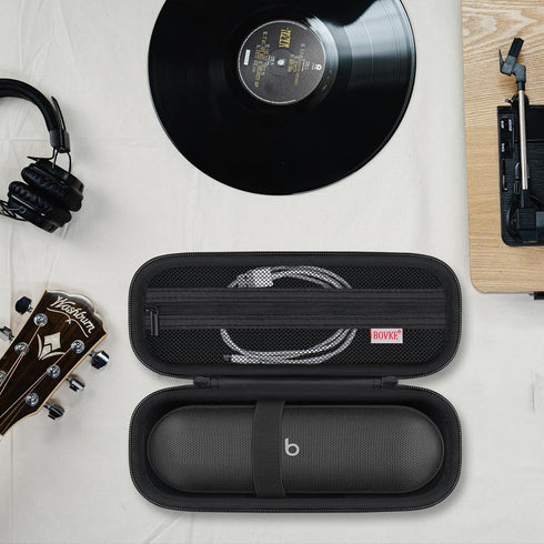BOVKE Carrying Case for Beats Pill Wireless Bluetooth Speaker, Portable Speaker Holder Bag with Extra Mesh Pocket for