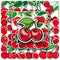 50pcs Cherry Stickers Vinyl Red Fruits Stickers for Water Bottle, Laptop, Skateboard, Cute Waterproof Aesthetic Decals