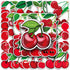 50pcs Cherry Stickers Vinyl Red Fruits Stickers for Water Bottle, Laptop, Skateboard, Cute Waterproof Aesthetic Decals