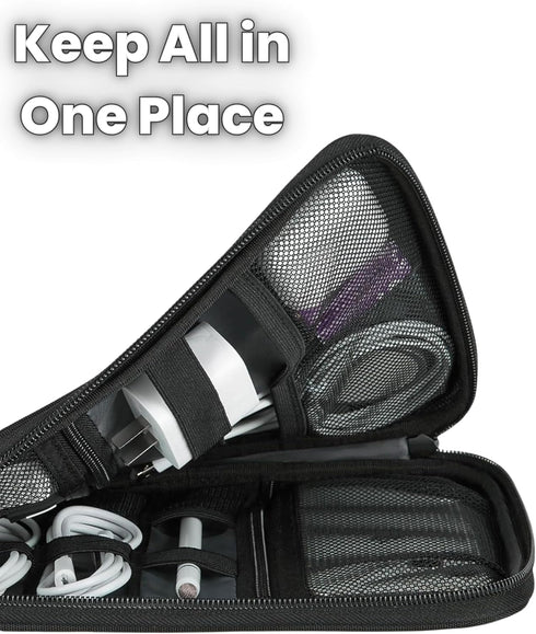 Backpack Digital Accessory Pouch Portable Travel Organizer Bag for Cables Chargers Earbuds Power Banks SD Cards USB