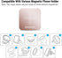 iBenzer MagOn Car Magnet Metal Plate for Magnetic Mount - 2 Pack, Rose Gold, for Phone Holder