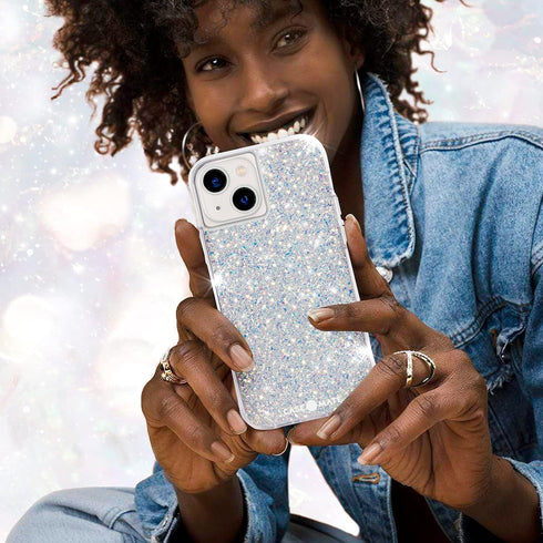 Case-Mate Twinkle Stardust iPhone 13 Case for Women - Luxury Glitter, 10ft Drop Protection, Wireless Charging, Shock