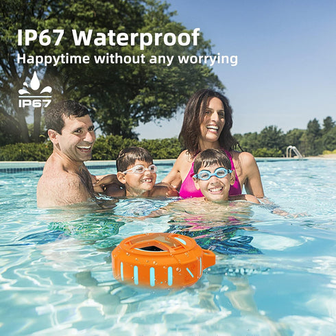 EBODA Bluetooth Shower Speaker, IPX7 Waterproof Portable Wireless Mini Speaker, 2000 mAh with RGB Light for Pool,