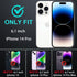 for iphone 14 Pro Case, Military Grade 3 in 1 Heavy Duty Shockproof/Drop Proof/Dust Proof Case with 2Pcs Tempered Glass Screen Protector (Navy Blue)