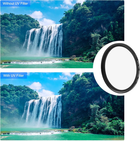 PULUZ 52mm UV+ND2-400 Lens Filter, Adjustable Neutral Density Filter for GoPro Hero11 / Hero11 Black Mini / HERO10 /