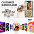 Smart Watch for Women, 1.75" AMOLED Fitness Tracker for Android iOS, Answer/Make Call with Heart Rate Sleep Monitor 130+ Sports Mode, IP68 Waterproof Smartwatch (Orange Band)