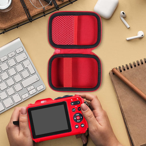 Aenllosi Hard Travel Case for Kodak PIXPRO WPZ2 Waterproof Digital Camera, Protective Case (Red, Case Only)
