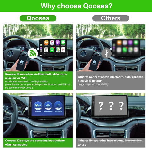Wireless CarPlay Adapter for iPhone, Fast & Stable Wired to Wireless CarPlay Dongle, Fits Apple iOS 10+ and 2015 Cars