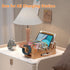 Pezin & Hulin Bamboo Charging Station Organizer for Multiple Devices & Wood Desktop Docking Stand for Cell Phone,