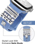 JR.DM 13 Pieces Silver Watch Band Charms - Decorative Rings Loops & Classic Clasp for Apple Watch Accessories