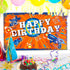 Dart Battle Happy Birthday Backdrop - Party Decorations Photo Background for Kids Boys Birthday Table