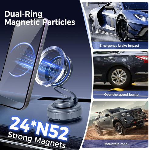 CORLAGOON 2026 360 17 16 15 14 13 12 Upgraded Nano Gel Vacuum Magnetic Car Phone Holder,Reinforced Ultra Suction Cup
