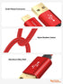 CableCreation USB C Cable 1FT, Red USB A to USB C 3A Fast Charging Braided Cable for Galaxy S23, iPad Pro, Power Bank
