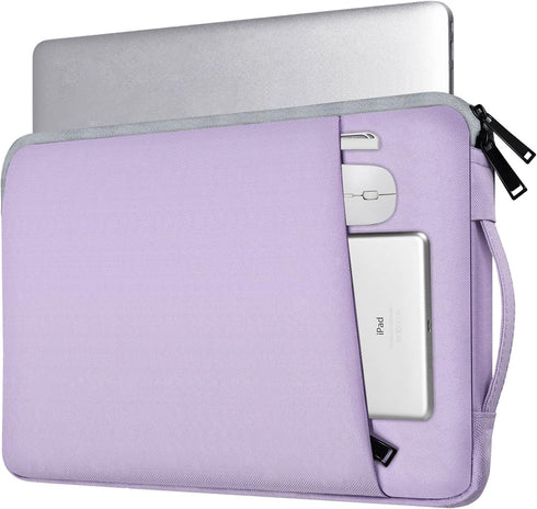 13 Inch Laptop Sleeve Case for MacBook Air/Pro, 13-13.3 inch Notebook Carrying Bag with Handle Pocket, Purple
