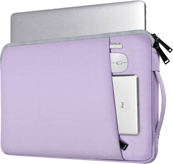 13 Inch Laptop Sleeve Case for MacBook Air/Pro, 13-13.3 inch Notebook Carrying Bag with Handle Pocket, Purple