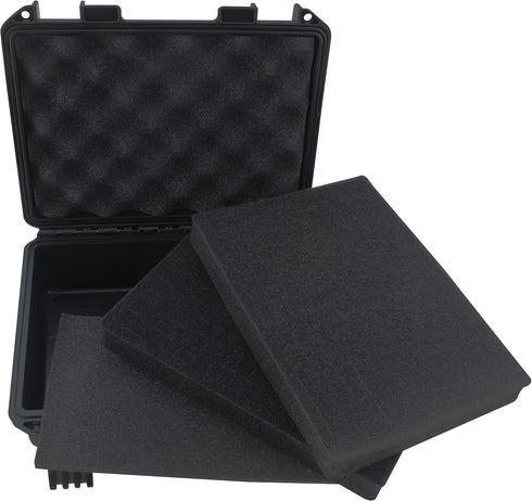 Weatherproof IP67 Hard Case with Customizable Foam for Pistol, GoPro, Camera Accessories, Black, 11 x 9 x 4 Inches