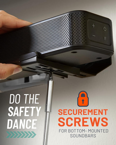 ECHOGEAR Soundbar Wall Mount Bracket - Compatible with All Soundbars Including Samsung, Vizio, LG, Depth Adjustable for