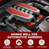 MTJSWXSY Black16ft-1/2inch Automotive Wire Loom High Temperature Braided Wraps, Split-Sleeve Heat Resistant Wiring