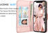Tekcoo Luxury Wallet Case for iPhone Xs/iPhone X, Rose Gold PU Leather Flip Cover with Detachable Magnetic Hard Case