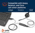 Poly DA75 USB-A/USB-C Digital Adapter - Works with Poly Call Center Quick Disconnect Headsets, Avaya, Genesys, Cisco
