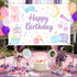 5 3ft Spa Happy Birthday Backdrop Spa Party Supplies for Girls Makeup Pajama Sleep Mask Pillow Photography Background