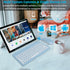 Small Bluetooth Keyboard and Mouse Combo, Ultra-Slim Portable Wireless Keyboard for Android Tablet, iPhone, iPad (Blue)