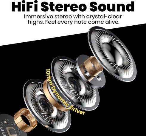 3.5mm 2 Singer/Musicians/Drummers in Ear Monitor Headphones, HiFi IEM Wired Earbuds, Deep Bass Sound Isolating
