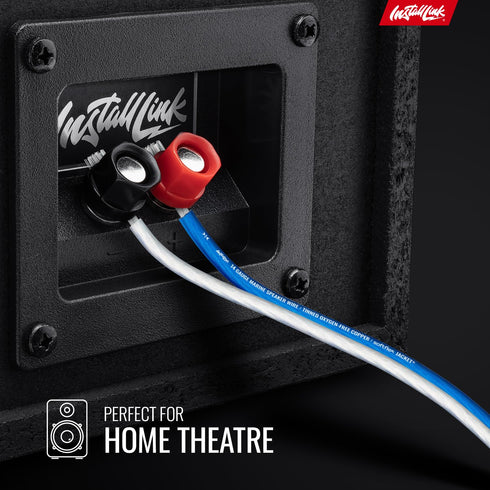 Install Link 14 Gauge Speaker Wire for Marine/Boat, Golf Cart, 100ft, Tinned OFC Audio Cable