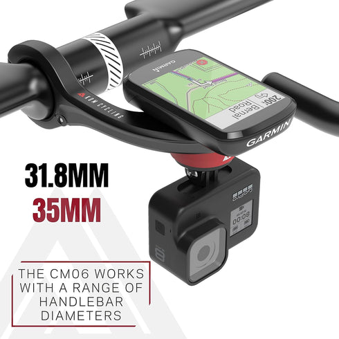 KOM Cycling CM06 Quick Release GoPro Computer Mount, Compatible with Wahoo and Garmin Bike Computers