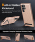 Samsung Galaxy S24 Ultra Slim Fit Case with Kickstand, Shockproof Military Grade, 6.8", Rose Gold