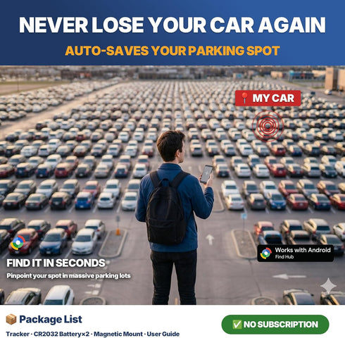 JPBEIDUOYIN IP67, 365 GPS Tracker for Vehicles - Magnetic Car GPS Tracker, No Subscription, Works with Google Find Hub
