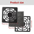 Adyoney 4 50mm Pcs Black Square Plastic Cooling Fan Filter Cover, Dust Screen for Filter Fan Chassis, for PC Computer