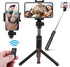Selfie Stick Tripod with Wireless Remote Controller - Extendable Adjustable Stand for All Apple iPhone, Samsung Galaxy