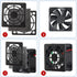 Adyoney 4 50mm Pcs Black Square Plastic Cooling Fan Filter Cover, Dust Screen for Filter Fan Chassis, for PC Computer