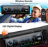 AMprime MP3 Single Din Car Stereo Radio Hands-Free Bluetooth,Car Audio Receivers with Digital LCD Display FM Car Radio