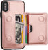 KIHUWEY Premium Leather Wallet Case for iPhone X/Xs, Credit Card Holder, Durable Shockproof Kickstand Cover