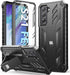 Samsung Galaxy S21-FE Protective Case: Dual-Layer Military Grade Drop Proof Cover with Kickstand | Rugged Shockproof