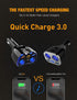 Car Charger 150W, 2-Socket Cigarette Lighter Splitter with QC 3.0 Dual USB Ports, Fast Adapter for GPS/Dash Cam/Phone