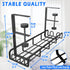 Sleclean Under Desk Cable Management Tray, Upgraded Long Arm Clamp, No Drill Steel Desk Cable Organizers