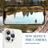 Goton Camera Lens Protector for iPhone 15 Pro Max & 15 Pro - Bling Glitter Diamond Metal, Tempered Glass, Silver.