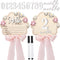 Amyhill Pink Bow Baby Announcement Sign Wooden 1-12 Monthly Milestone Blocks with