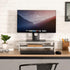 MyGift Shabby Whitewashed Wood Computer Monitor and Laptop Riser Stand for Desk, 2 Tier Office Desktop Storage Shelf