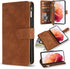 ZZXX Wallet Case for Samsung Galaxy S21 - Premium Soft PU Leather Zipper Flip Folio with Card Slot