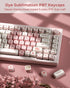 HITIME 60 65 75 100 5 143 Set XVX Pink Cute PBT Keycaps-MOA Keycap, Sakura Love keycap Custom Keyboard Keycaps Percent