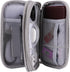 JIAKAI Travel Cable Organizer, Double Layer Electronics Accessories Organizer Bag for Cable, Charger, Phone - Grey