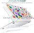 TWOLSKOO Clear Plastic Hard Shell Case for M3 MacBook Air 13.6 inch 2024 2023 2022 A3113 A2681 M2