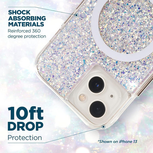 Case-Mate Twinkle Stardust iPhone 15 Plus / 14 Plus Case - 10ft Drop Protection, MagSafe Compatible, Slim,