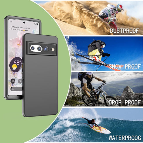 Google Pixel 7 Pro Waterproof Case, IP68 Certified Shockproof with Built-in Screen Protector for Pixel 7 Pro 2022
