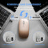 Slim Rechargeable Wireless Silent Mouse, 2.4G & Bluetooth Technology for Laptop/PC/Mac/iPad - Gold