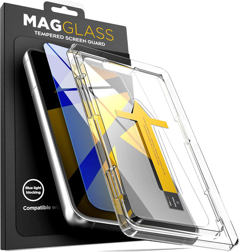 magglass Blue Light Blocking Screen Protector for Samsung Galaxy S22, Tempered Glass Display Guard, Anti-Bluelight